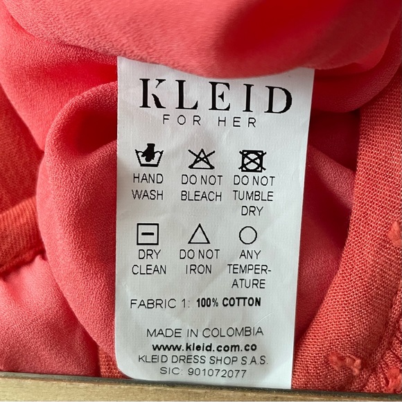 KLEID coral asymmetrical hem maxi dress, size M, NWT - Picture 16 of 16